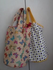 Bagsket butterflies and polkadots